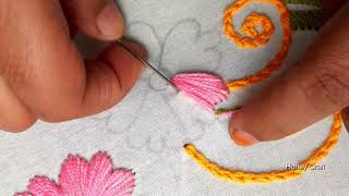 Hand embroidery very beautiful cushion cover design easy and simple