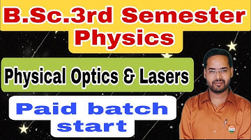 Paid batch of Optics has been started| by Navneet Gautam|