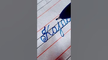 write a Kajal name in #cursive #writing #shorts #calligraphy