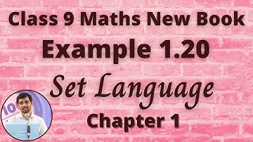 TN Class 9 Maths Set language  Example 1.20 Alexmaths
