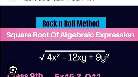How to find square root of an algebraic terms (factor method)#maths #education 