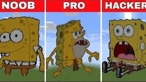 NOOB vs PRO vs HACKER minecraft pixel art | spongebob