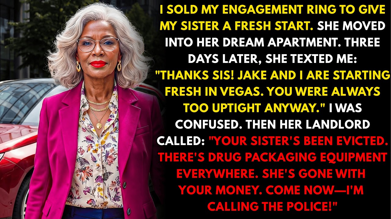 I sold my engagement ring for my sister's apartment. Three days later, the landlord called the p...