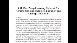 A Unified Deep Learning Network for Remote Sensing Image Registration and Change Detection