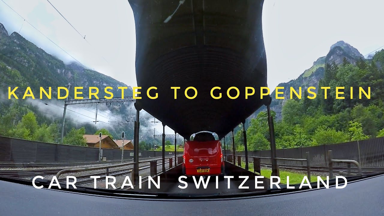 Drivers View Lötschberg Car Train Kandersteg To Goppenstein In