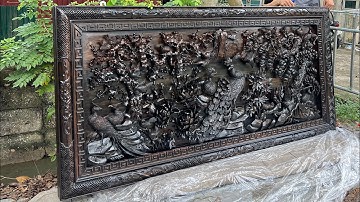 Bức tranh gỗ mun đục cảnh phu thê viên mãn siêu đẹp sắp dc về bên chủ mới 0936183866-0968626280