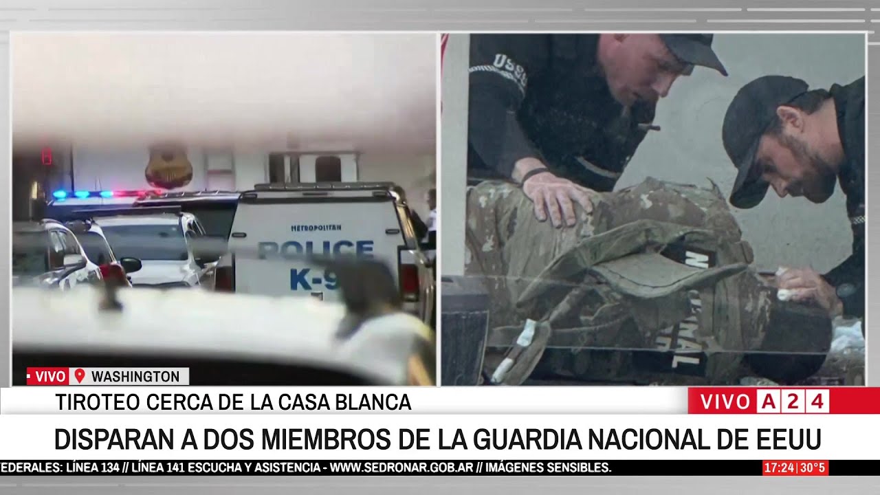 ►Alerta en Washington: tiroteo a metros de la Casa Blanca deja dos guardias nacionales heridos