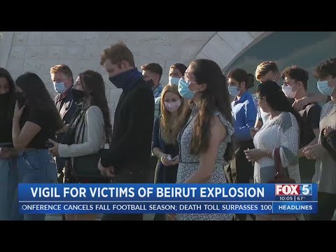 Vigil Held To Remember Victims of Beirut Explosion