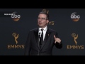 Emmy winner John Oliver ("Last Week Tonight") in the press room - 2016 Primetime Emmys