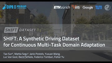 CVPR 2022 SHIFT: A Synthetic Driving Dataset for Continuous Multi-Task Domain Adaptation