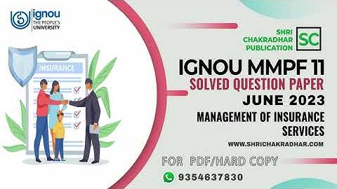 IGNOU MMPF 11 previous year Solved Question paper (JUNE 2023) | MMPF-11 | MBA | IGNOU Question paper
