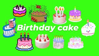 Animated Birthday Cake GIF Green Screen Pack (Free Download)