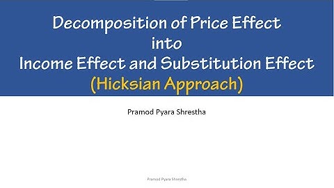 Decomposition of Price Effect into Income Effect and Substitution Effect