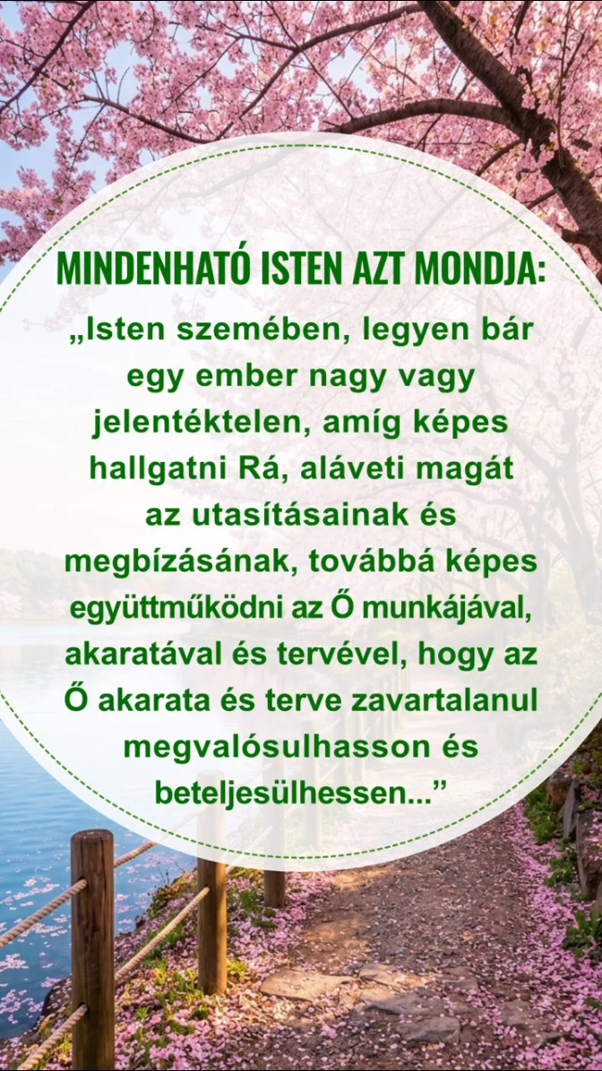 Isten azt akarja, hogy csendben olvassuk el a szavainak ezt a szakaszát