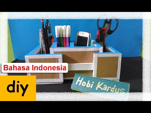 Cara Membuat Tempat Pensil  Dari  Kardus  Bekas Bisa 