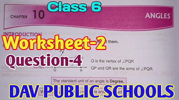 DAV Class 6 Maths Ch-10 Angles Worksheet-2 Q-4 Solution|DAV Class 6 Maths CH-10 WS2|Study With Deep|