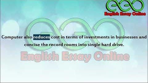 Advantages and Disadvantages of Computer English English Essay | English Essay Online
