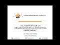 EL CONTEXTO DE LA ORGANIZACIÓN EN LA ESTRATEGIA EMPRESARIAL