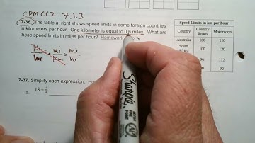 CPM CC2 Section 7.1.3 #7-36 (Convert from Km per hour to mph)