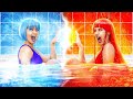 DESAFÍO EXTREMO DE CALIENTE VS. FRÍO || ¡Reina de hielo VS. chica de fuego! Por 123 GO! CHALLENGE