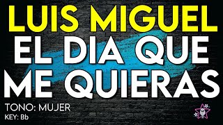 Luis Miguel - El Dia Que Me Quieras - Karaoke Instrumental - Mujer