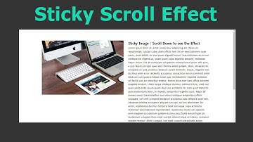How To Create A Sticky Image Scroll Effect With HTML And CSS Tutorial | CSS Position Sticky