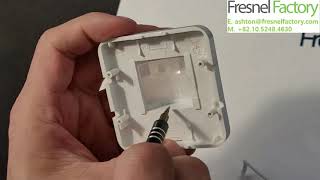 Fixture and Flat Fresnel cab for motion detector