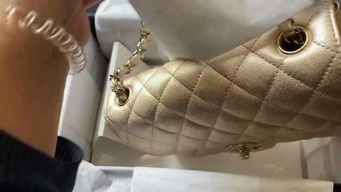 Chanel PEARLY Gold CAVIAR Mini Rectangular Aged GHW 15C Collections  Unboxing #luxurypl38 