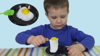 Яичница прикол игрушка Scrambled funny toy(Распаковка подарочного набора из магазина 