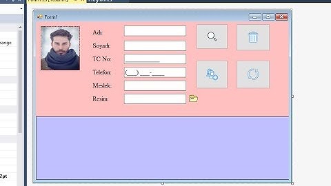 C# form DataGridView Ekleme Silme Güncelleme ve Arama 1(Tasarım)