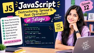 JavaScript Destructuring, Spread & Rest Operators Explained 🔥 | Easy Examples | Ep 12