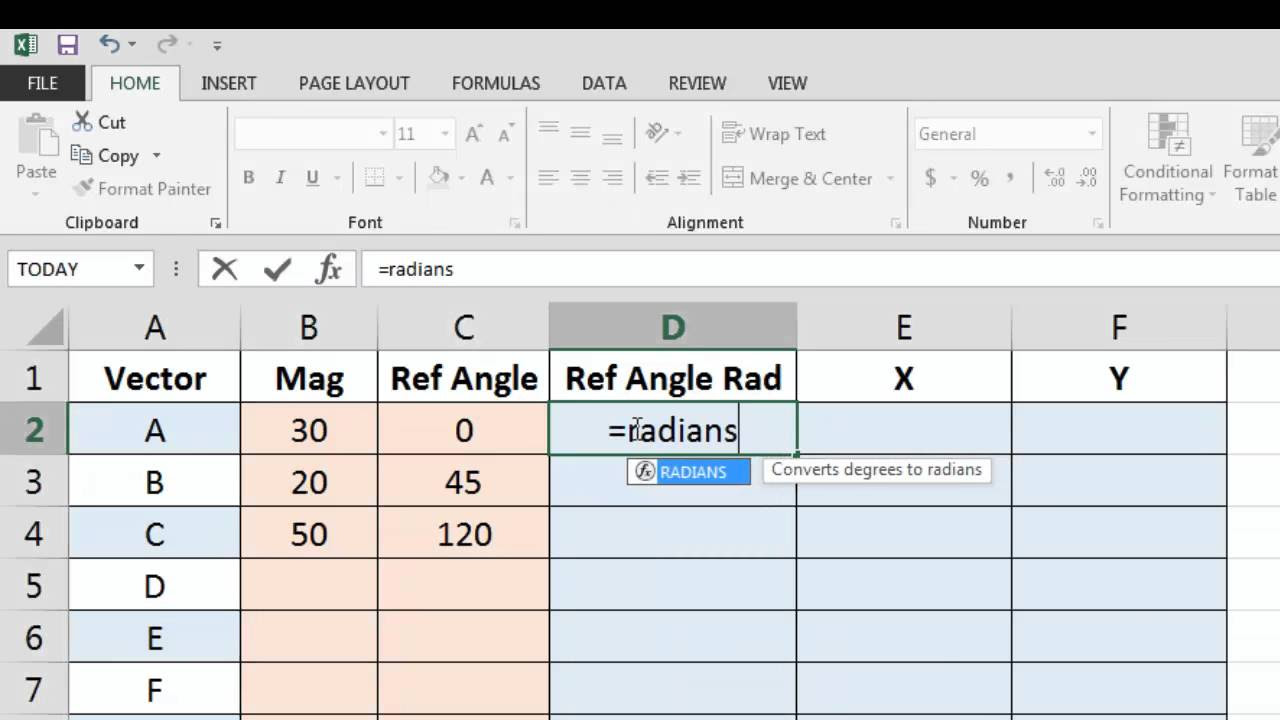 Update Excel Vector Calculator