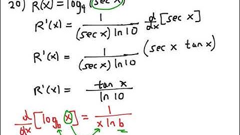 Derivative of a Logarithmic Function with the Chain Rule