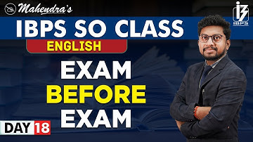 Exam Before Exam | English | By Amit Mahendras | IBPS SO Class | 1:45 pm