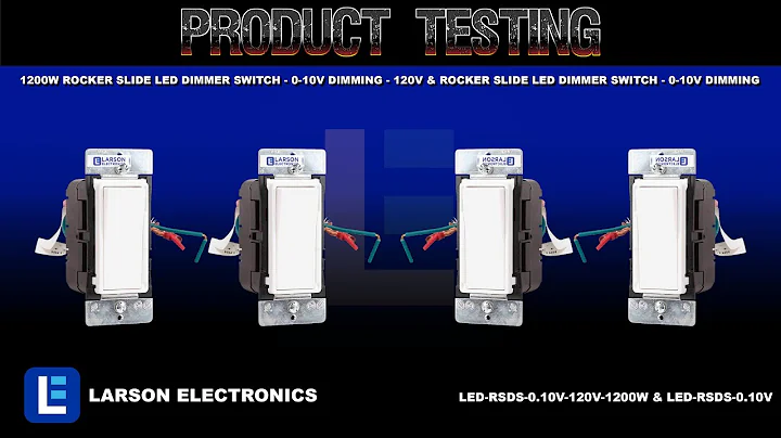 1200W Rocker Slide LED Dimmer Switch - 0-10V Dimming - Fits Standard Wallboxes - 120V