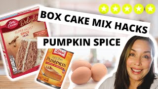 How To Use a CAKE MIX ~ Box Cake Mix HACK ~ EASY PUMPKIN Dessert Recipes screenshot 2