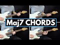 How to use major7 chords musically on guitar