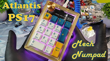 Atlantis PS17 Mechanical Numpad, Rotary Encoder, Hotswap, Stacked Acrylic, South LED & Under Glow.