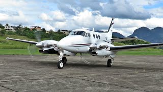 Beechcraft King Air C90B Acionamento e Decolagem