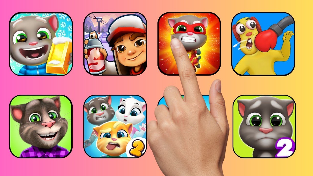 Tom Gold Run, Subway Surfers, Tom Time Rush, My Tom, My Tom 2, Ginger 2 Ultimate Gameplay