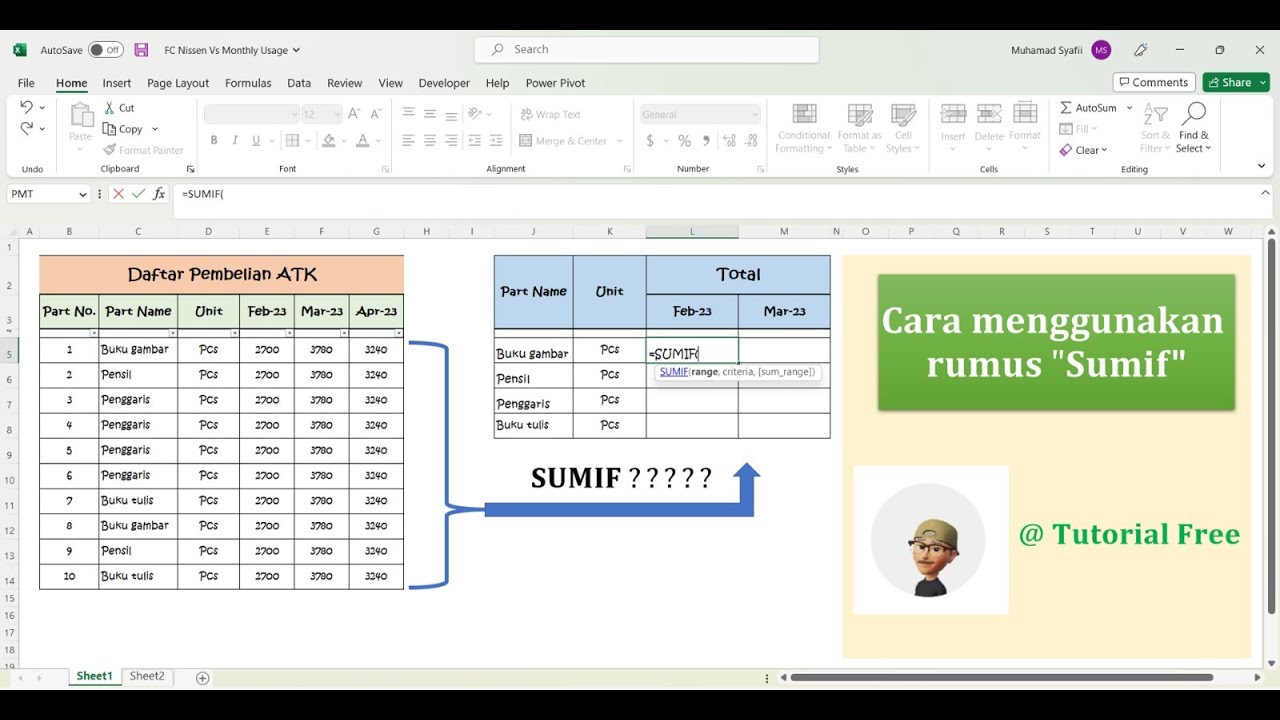 Tutorial Cara Menggunakan Rumus Sumif Simple tutorial viral tutorial-cara-menggunakan-rumus-sumif-simple-tutorial-viral