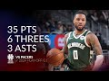 Damian Lillard 35 Pts 6 Threes 3 Asts Vs Pacers 2024 PO G1 