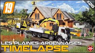 Moving To A New Construction Site Liebherr 81K ⭐ FS19 Les Plaines Ardennaises V2 Timelapse