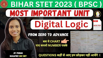 Mission Bihar STET 2023 | Digital Electronics | Digital Logic, Circuit | Most Important Unit