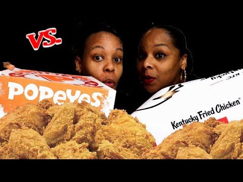 Popeyes VS KFC FRIED CHICKEN MUKBANG!!