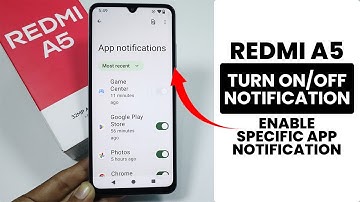 How to Turn ON/OFF Notification in Redmi A5 - Notification Setting