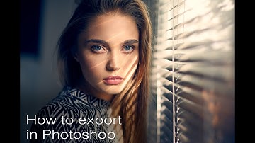 How to export images in Photoshop (so the colors won