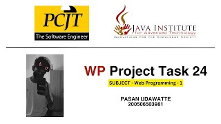 Celebrity Web Project Task 24 | 1st Year | Semester 01 | Java Institute | e-Commerce Web Application Net Worth