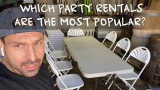 Which Party Rental Business Items Are The Most Popular?