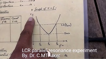 Physics Experiment,LCR parallel Resonance Experiment. By.Dr.C.M.Thaker